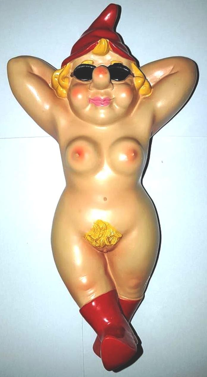 Garden Gnome Exhibitionist Weatherproof Porn Gnome – Nudist FKK Garden Gnome Lying Down