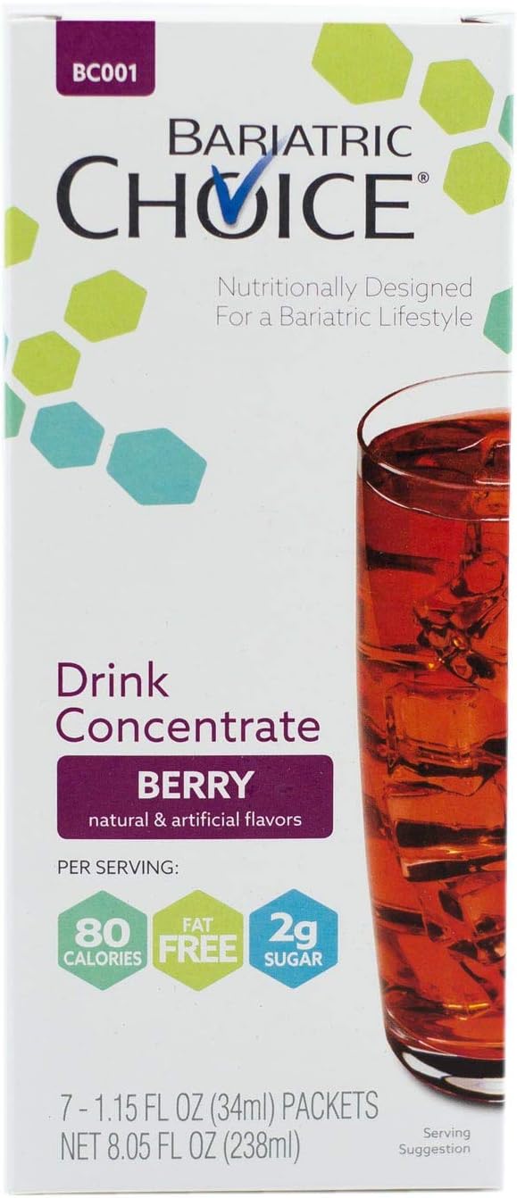 Bariatric Choice Low-Carb Liquid Protein Fruit Drink Concentrate - Berry Flavored Drink Mix To Enhance Water - 6 Box Value Pack - SAVE 15%