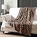 MarCielo Fleece Throw Blanket, 50 x 60 Inch Lap Fleece Blankets (Leopard)