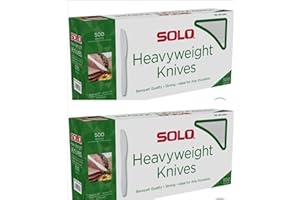 Solo White Heavyweight Knives, 500 Count (2 Pack)