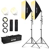 Skytex Softbox Lighting Kit 2Pack,20x28in Soft Box |Upgrade 135W 2700-6400K 100V-240V AC E27 LEDBulb Continuous Photography L
