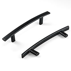 HESTIA HARDWARE 10 Pack - Black Curved Cabinet Pull