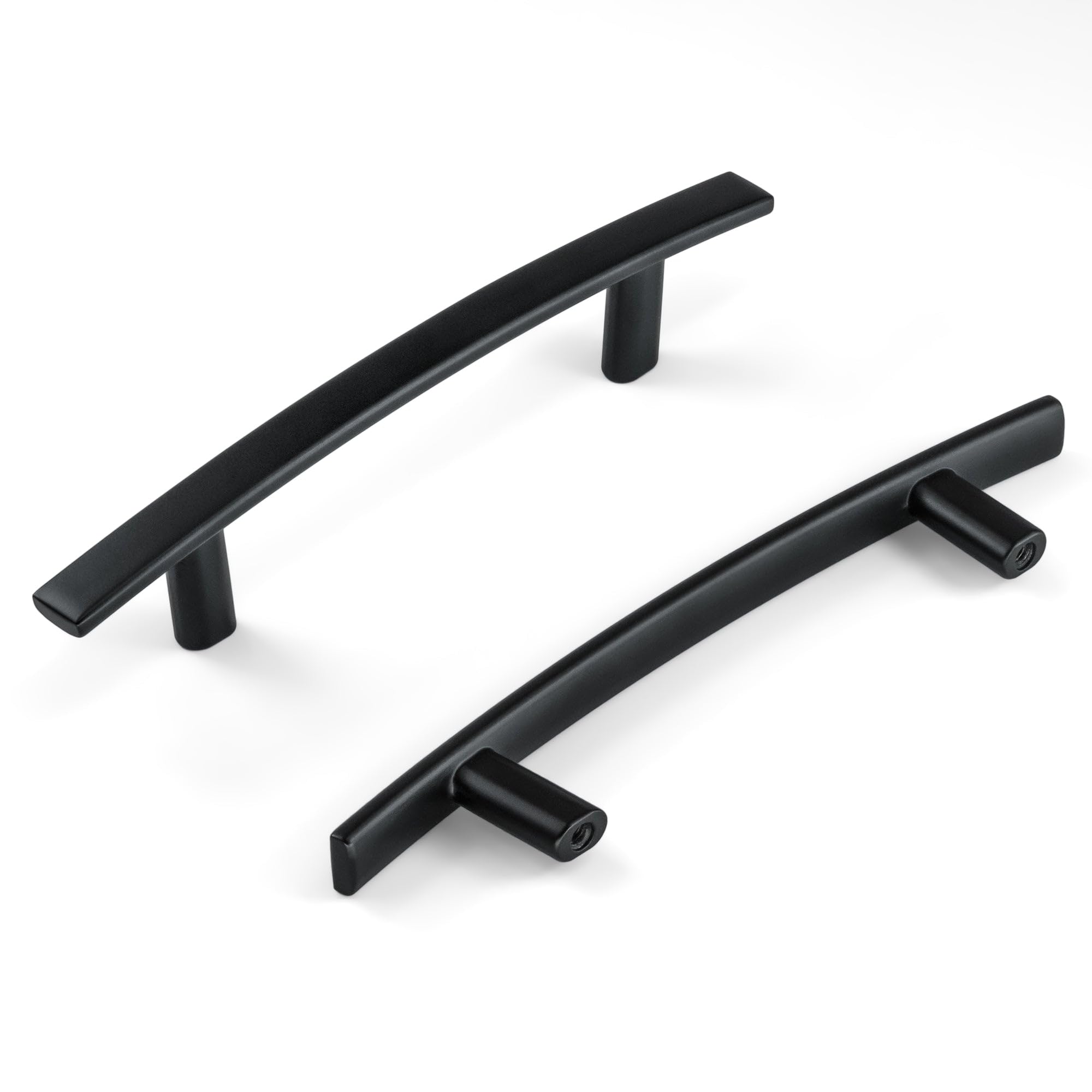 HESTIA HARDWARE 10 Pack - Black Curved Cabinet Pull