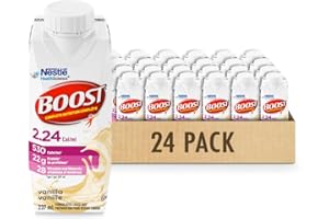 BOOST 2.24 Cal/mL, Complete Nutrition Drink For Adults, Vanilla, 530 Calories/Serving, 22g Protein, Ready-to-Drink, Vitamins,