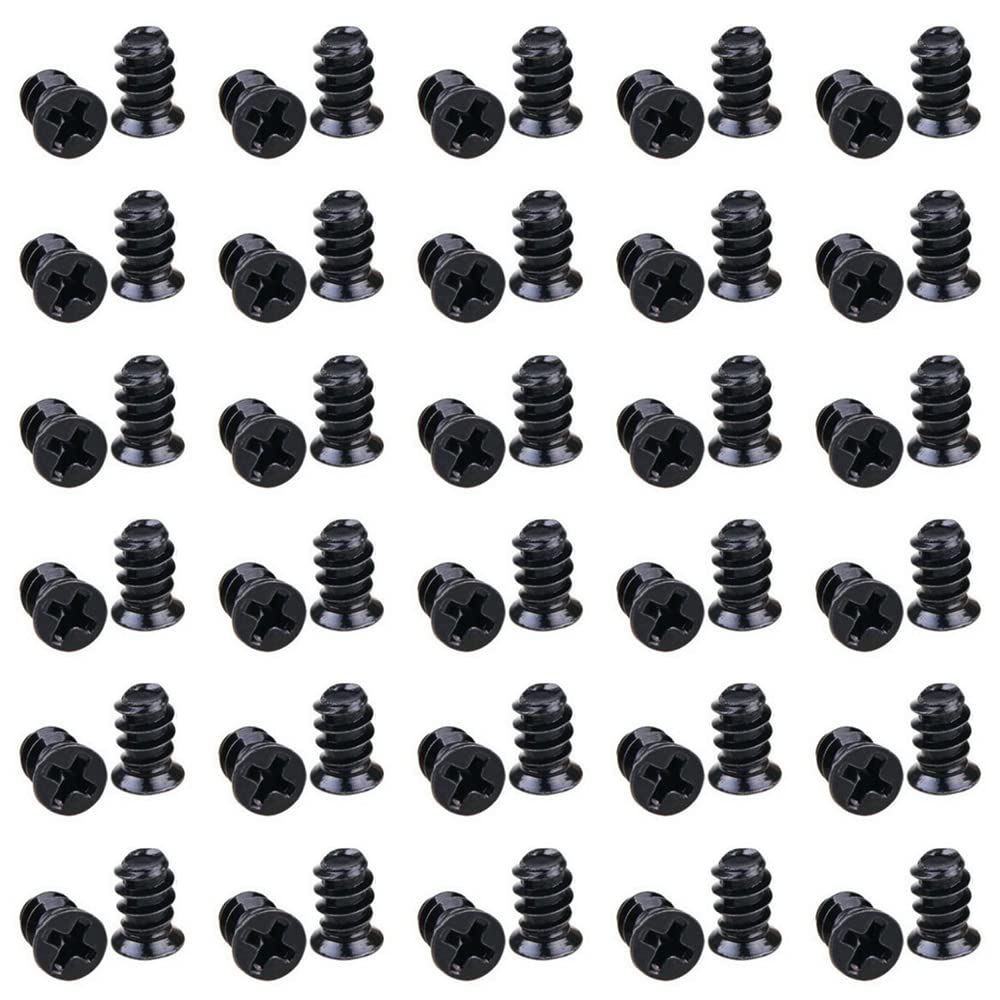 Anluoyi 100 Pcs M5 x10 Computer Cooling Fan Mount Screws, Black Case Fan Screws
