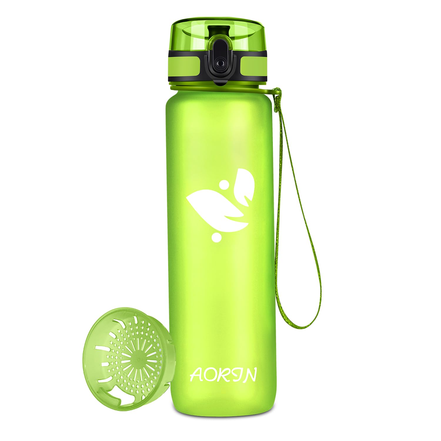 AORIN Sports Water Bottle - 1000ml-Tritan Gym Bottle BPA-Free & Drinking Bottles, Leakproof，One Click Flip Lid/Kids,Adults,Gym,Outdoor Sport