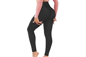 AIMILIA Butt Lifting Anti Cellulite Leggings for Women High Waisted Yoga Pants Workout Tummy Control Sport Tights