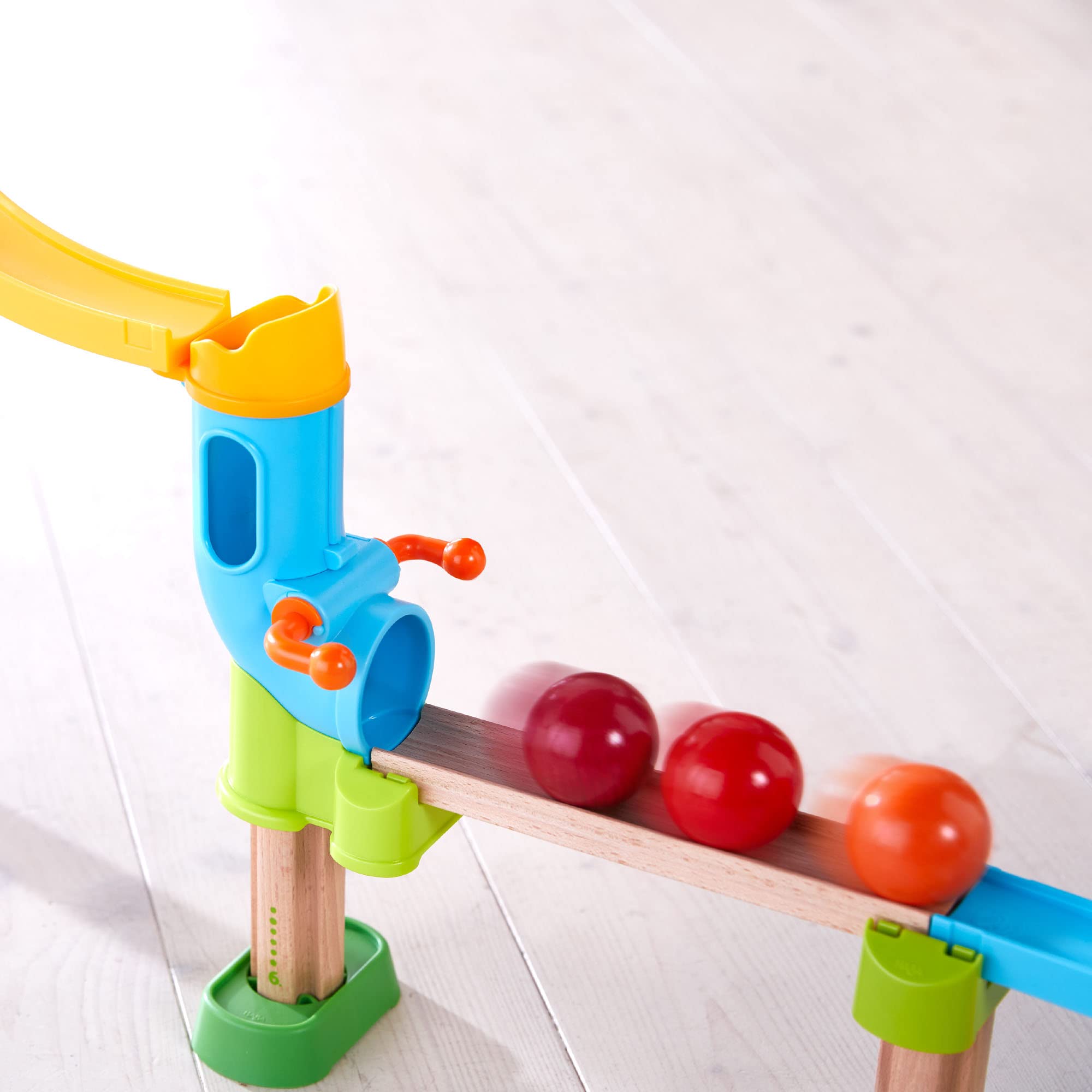 HABA Kullerbu Traffic Jam Ball Track 33 Piece Set with Funnel