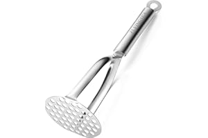 FLYINGSEA Potato Masher,Professional 18-10 Stainless Steel Potato Masher.Garlic Press,Cooking and Kitchen Gadget