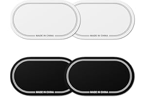 Facmogu 4PCS Double Bass Drum Pedal Dampening Patches, PET Self-Adhesive Drumhead Protector Stickers Mute Pad, Kick Drum Patch, Overtone Control Drumhead Patch for Performance/Practice(Black&Wihte)