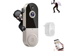 MARPEAL Safedoorbell, Safe Doorbell Camera Wireless, Safe Door Bell with Camera, Safe Doorbell with No Monthly Fee, Smarter Way to Protect Your Home, Wireless Wi-Fi Video Doorbell (T50 Beige)
