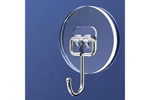 10-Pack Transparent Adhesive Wall Hooks - Heavy Duty Drill-Free Waterproof Hooks, Damage-Free Sticky Hangers for Bathroom, Sh