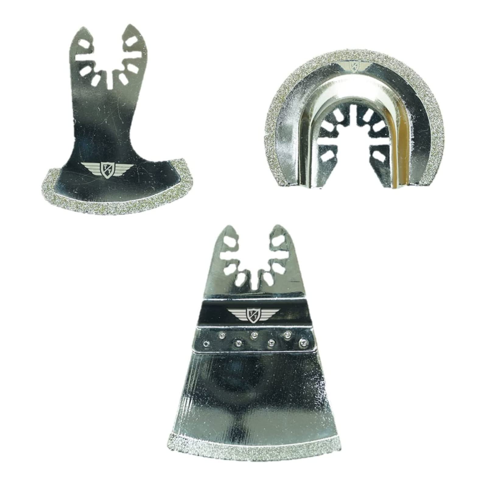 3 x TopsTools FAKD3A Fast Fit Diamond Grout Blades Compatible with Dewalt Stanley Black and Decker Bosch Fein (Non-StarLock) Makita Milwaukee Parkside Ryobi Worx Workzone Multitool Accessories