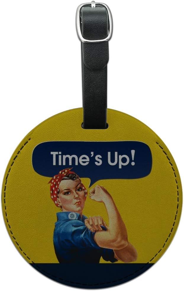 Amazon Time s Up Says Rosie The Riveter Round Leather Luggage 