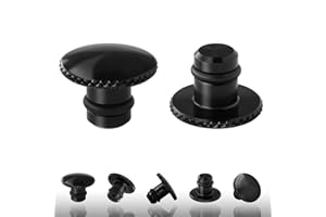 Evermotor M10 Motorcycle Mirror Hole Plugs Universal 2Pcs 6065-T6 CNC Aluminum Anodic Oxidation Motorcycle Blind Plug Covering Screws Thread Blanking Hole Plugs Hole Caps with Embossing