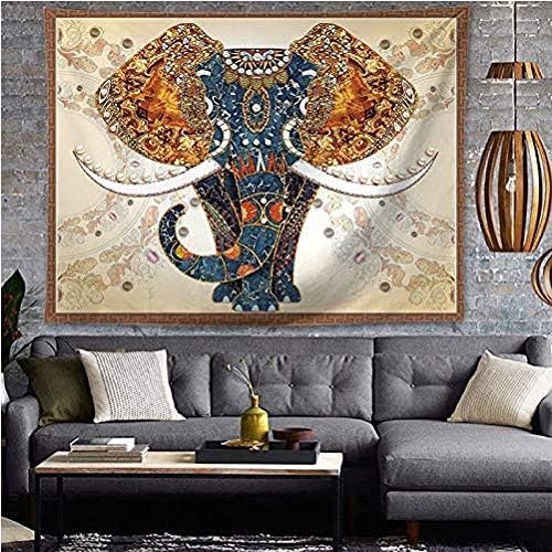 Maelove Decor Hanging Tapestry Elephant Tapestry Elegant Psychedelic Wall Art Divider Curtain Indian Style Tapestries for Dorms Bedroom Living Room Decor(59 X 78 inches)