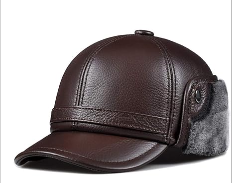 mens leather bomber hat