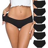 Altheanray Womens Underwear Cotton Underwear for Women Seamless Hipster Bikini Briefs Panties 6 Pack