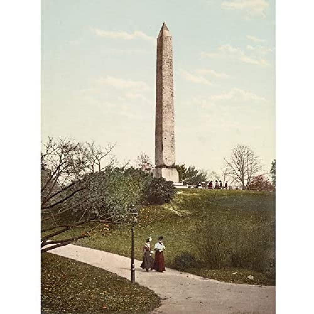 Artery8 New York Obelisk Central Park 1901 Vintage Photo Art Print Canvas Premium Wall Decor Poster Mural
