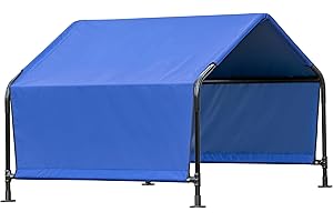 ShelterLogic 4' Outdoor Pet Shade, Versatile Pet Canopy Tent for Dogs, Cats, Small Animals and Livestock, Blue