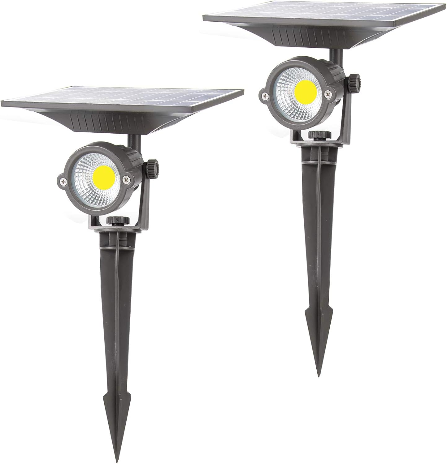 Lightdot Solar Lights Outdoor, Upgraded Waterproof Solar Powered Landscape Spotlights 2-in-1 Wall Light Decorative Lighting Auto On/Off for Pathway Garden Patio Yard Driveway Pool, 2 Pack: Home Improvement