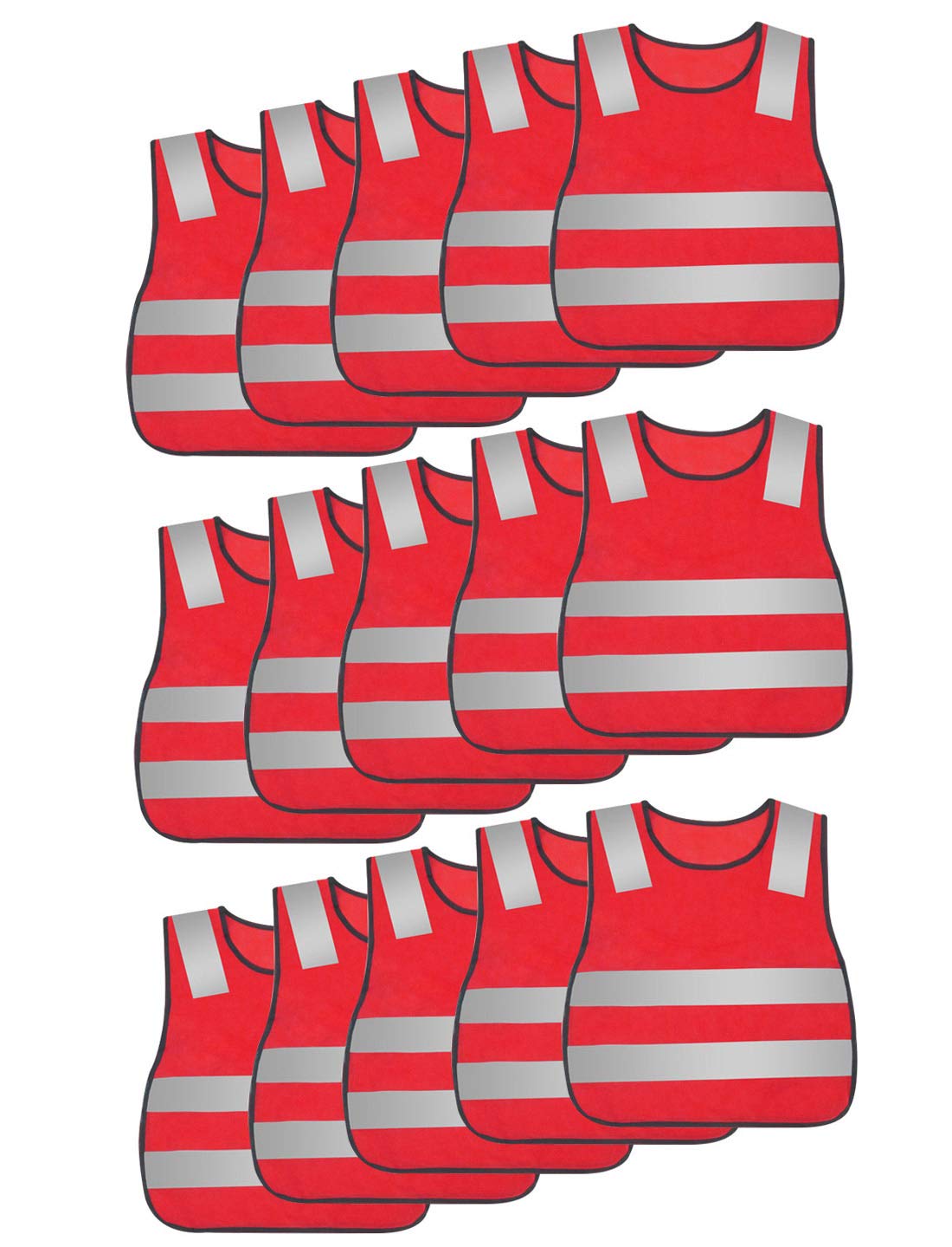 AIEOE 15 Pieces Safety Vest Safety Vest Strong Visible Reflective Vest Breakdown Vest Safety Accessory with Velcro Fastener for Kids