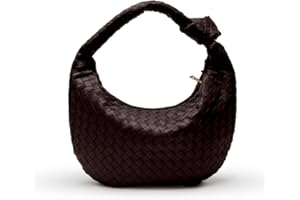 Apryl Woven Purse for Women - Woven Tote bag for Women - Knotted Slouchy Large Shoulder Bags - Soft Vegan Leather