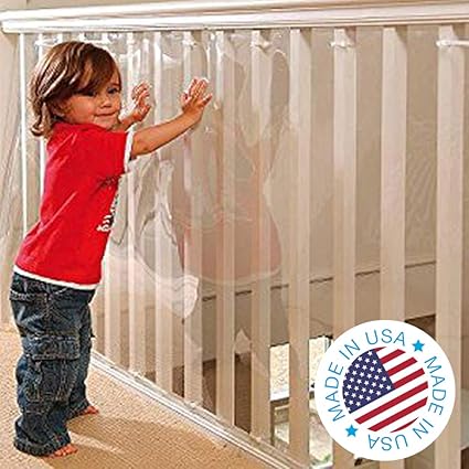 Amazon Com Kidkusion Indoor Outdoor Banister Guard Clear 15