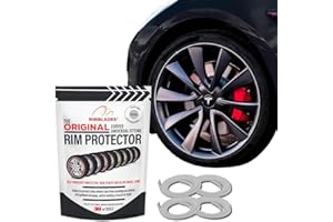 Rimblades Original White Alloy Wheel Protectors - DIY | 9 Colors Available | Universal Fit for All Wheels | Durable Rim Guards | Car Wheel Scratch Protection | Rim Protection
