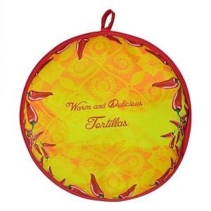 ZKOO 11 Inches Tortilla Warmer - Microwavable Insulated Safe Cotton Fabric Pouch, Food Warmer Holder for Keeping Breads Tortillas Soft and Warm up to One Hour