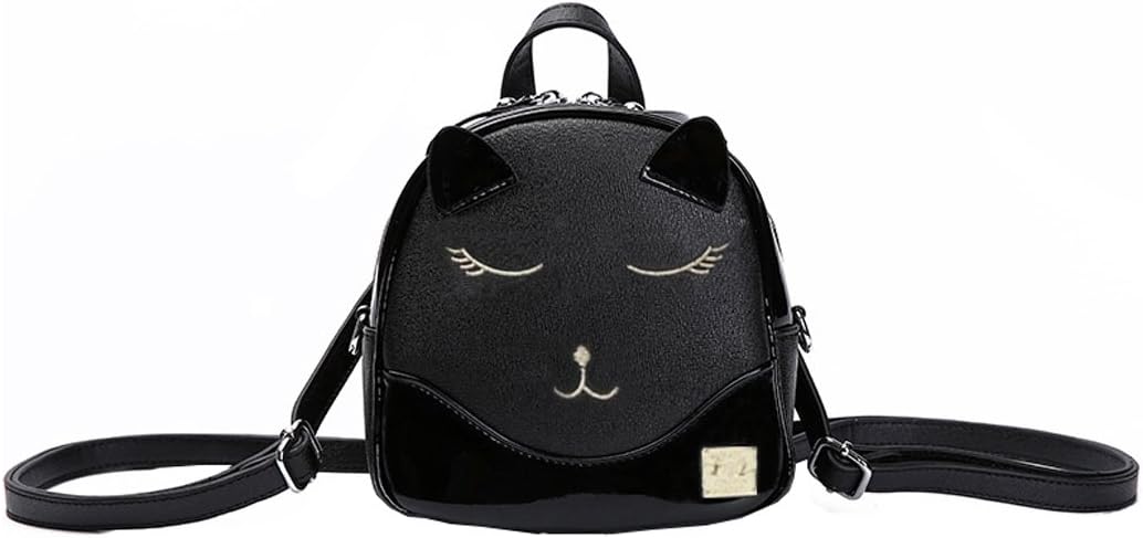 LA CHA Girls Cute PU Leather Backpack Purses