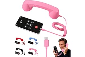 Retro Phone Handset for iPhone & Android, 2026 New Type-C Wired Receiver with Microphone & Speaker, Vintage Landline Style Ha