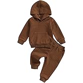 Ledy Champswiin Baby Boy Girl Sweatsuits Sportswear Toddler Kids Solid Color Outfit Hoodie Sweatshirt Tops & Pants Clothes