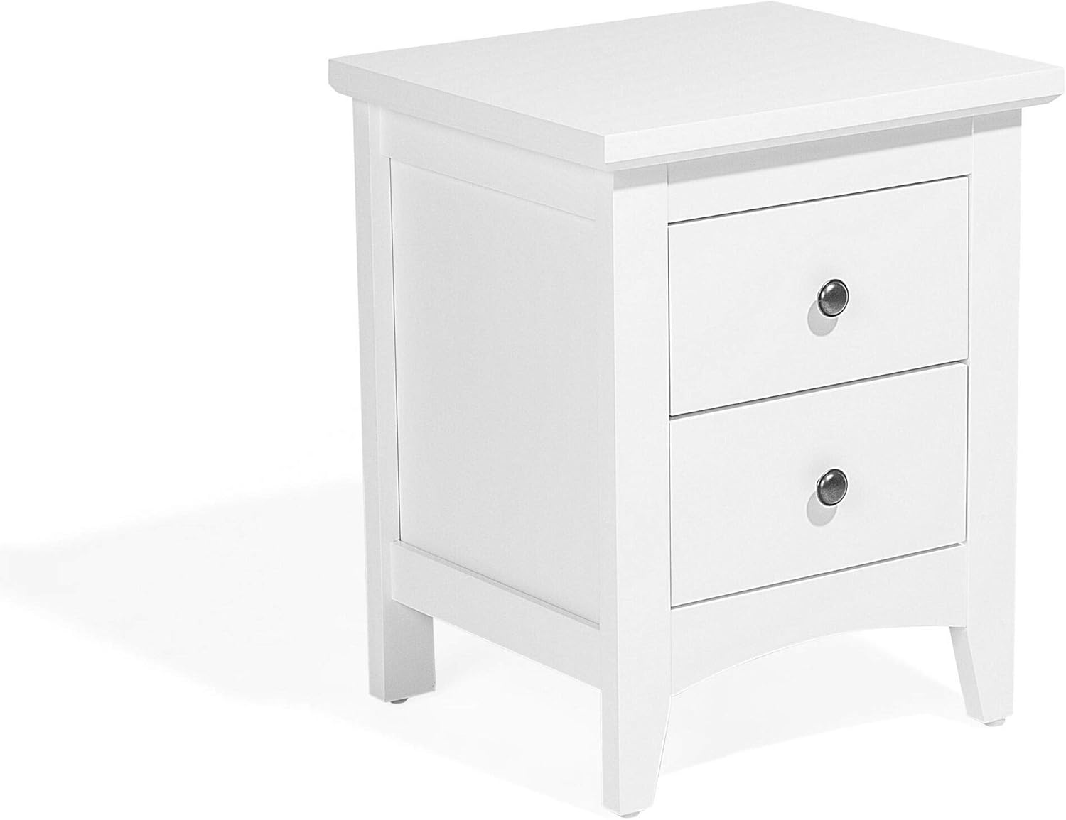 Modern Retro Nightstand Bedside Table Cabinet 2 Drawers White Joliet Beliani Amazon Co Uk Kitchen Home
