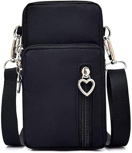 Amazon Estela スマホポーチ ケース 斜めがけ ミニ ショルダー バッグ アームポーチ 防水 レディース かわいい ハート形 プラー 引き手 ポーチ