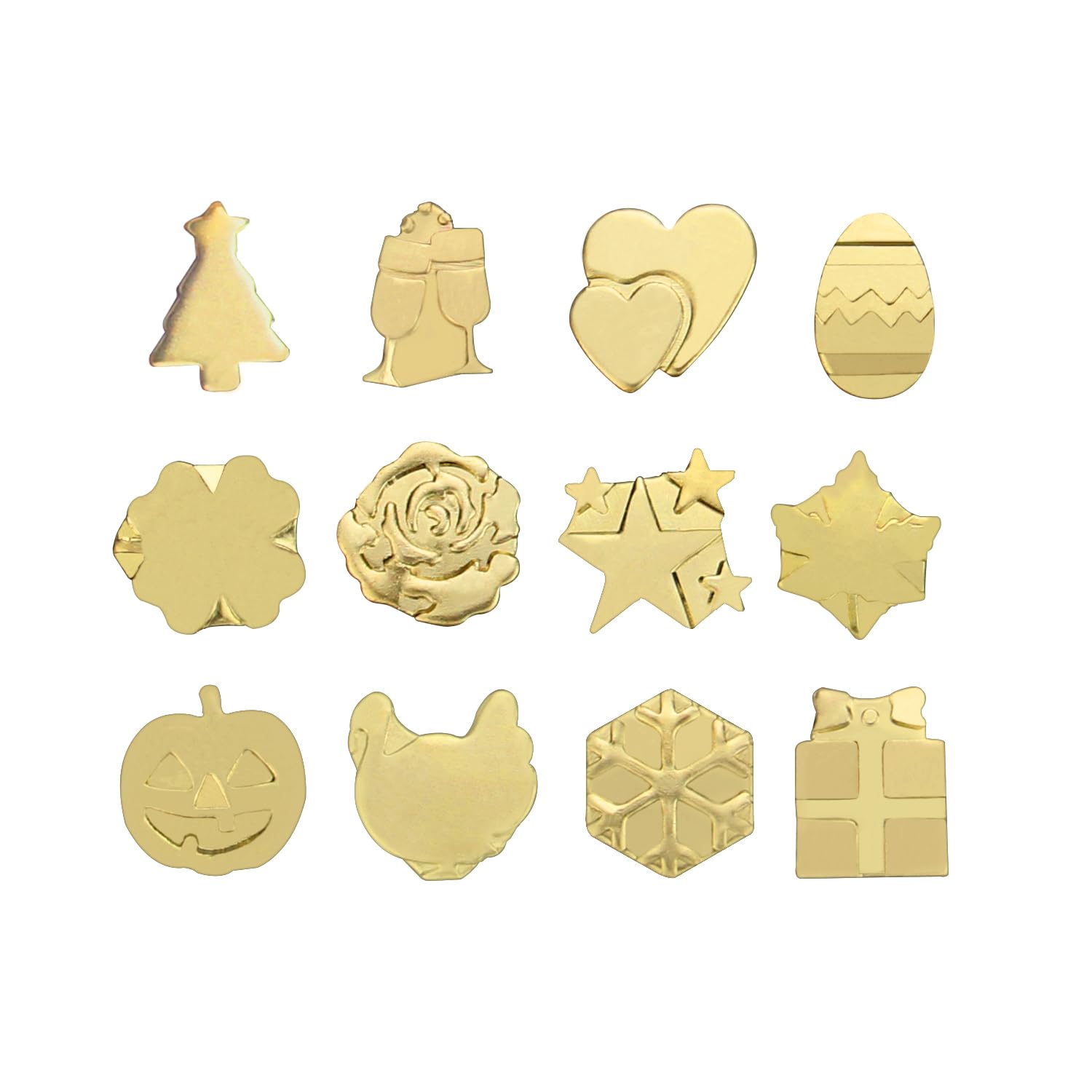 FrogBro Pack of 12 Christmas Stamp Wood Burning Pyrograph Soldering Tip, Holiday Stamp Wood Pyrography Tool, DIY for Wood or Other Surface Materials, Compatible Frogbro Pyrography Pen, FB-N12TIPS