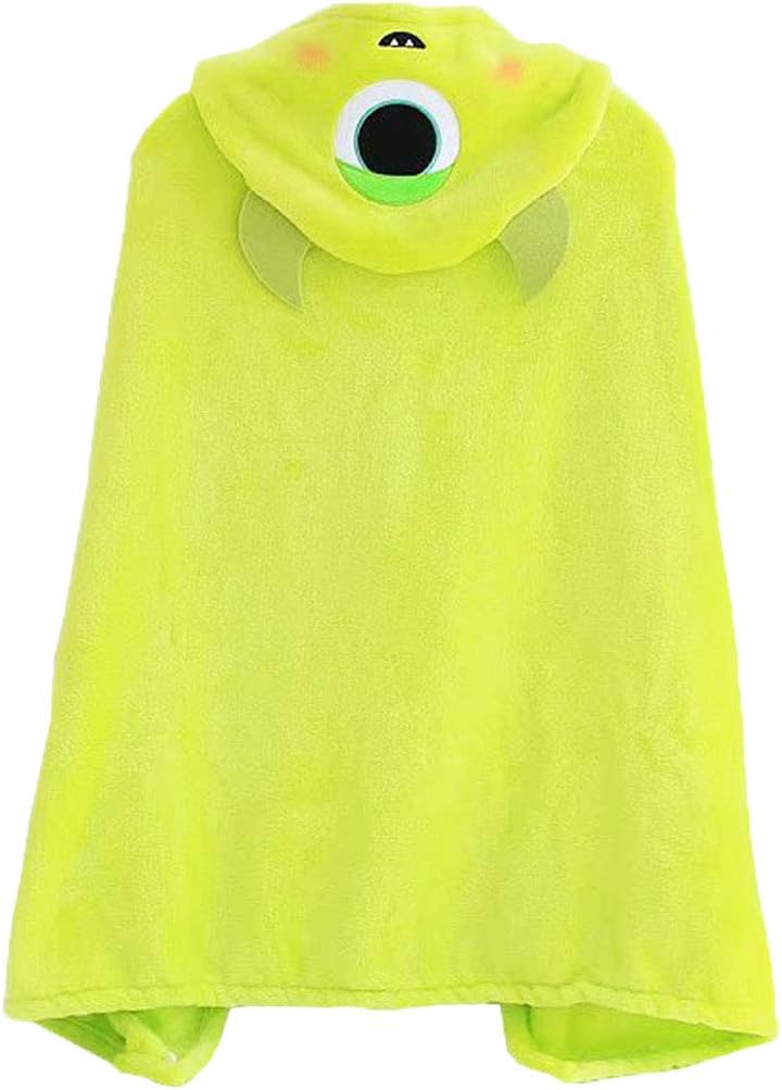 LUCK COLLECTION Monsters University Mike Wazowski Hooded Blanket Cloak for Birthday