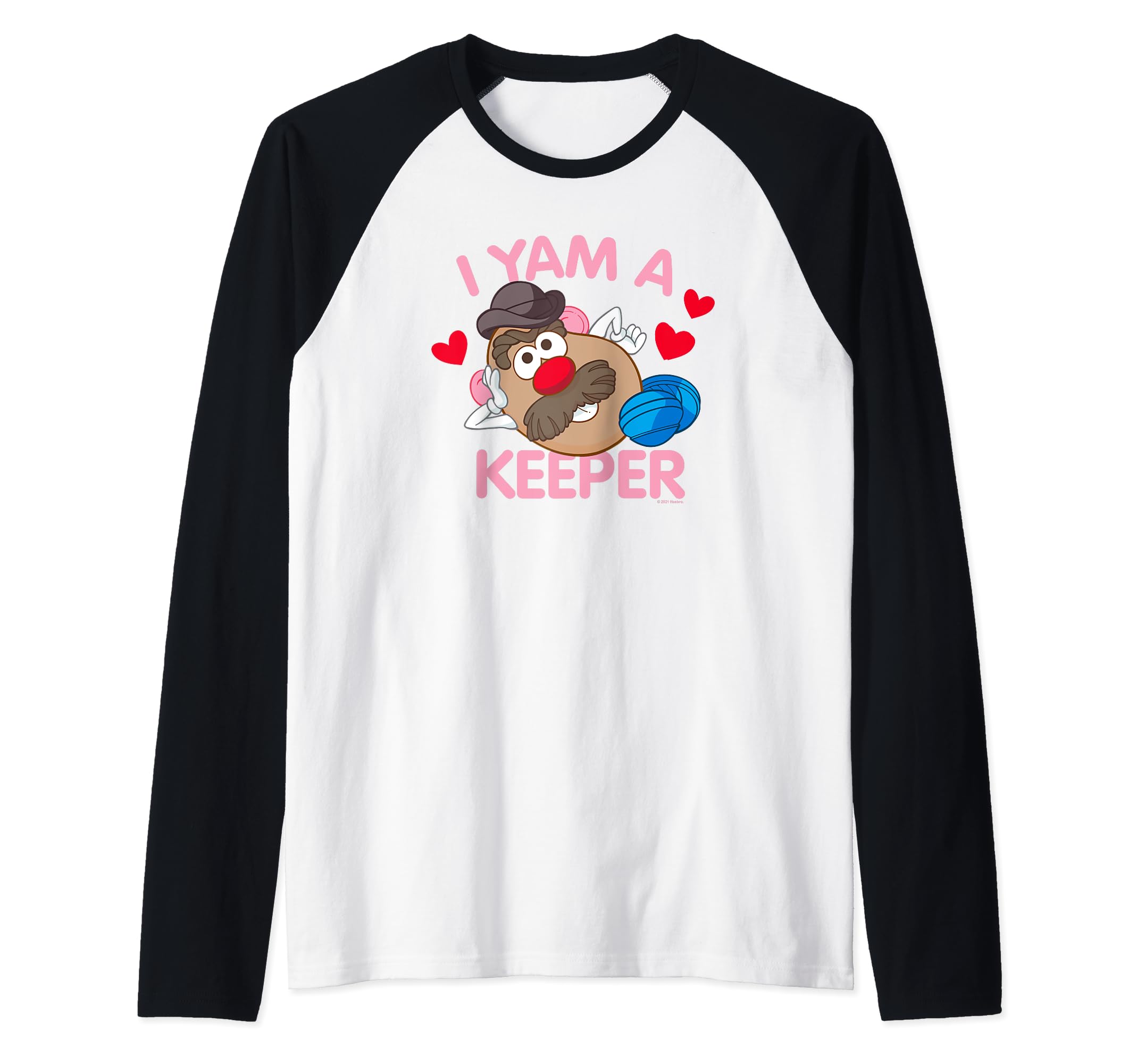 Mr. Potato Head Valentine's Day I Yam A Keeper Vintage Raglan Baseball Tee