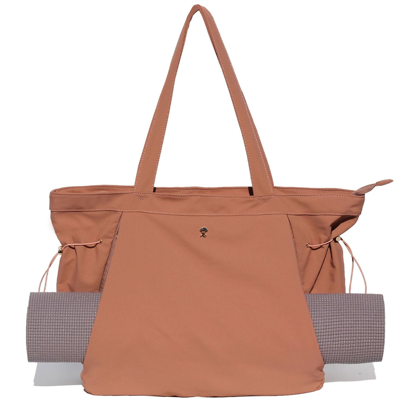 Photo 1 of ESVAN Tote Bag with Yoga Mat Carrier Pocket for Women Shoulder Bags Drawstring for Office Workout Travel Carryall Pilates Gym and Beach