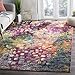SAFAVIEH Monaco Collection Accent Rug - 3' x 5', Pink & Multi, Boho Chic Abstract Watercolor Design, Non-Shedding & Easy Care, Ideal for High Traffic Areas in Entryway, Living Room, Bedroom (MNC225D)