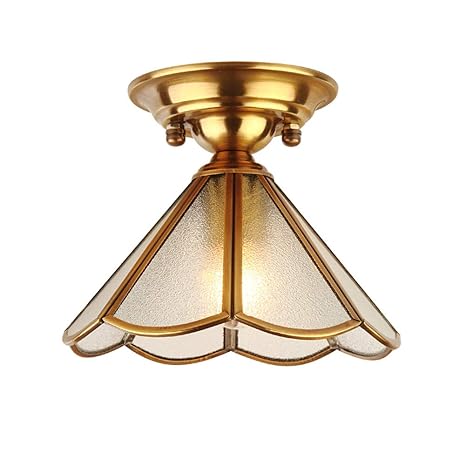 Vindeng Copper Ceiling Light Semi Flush Mount For Hallway Foyer