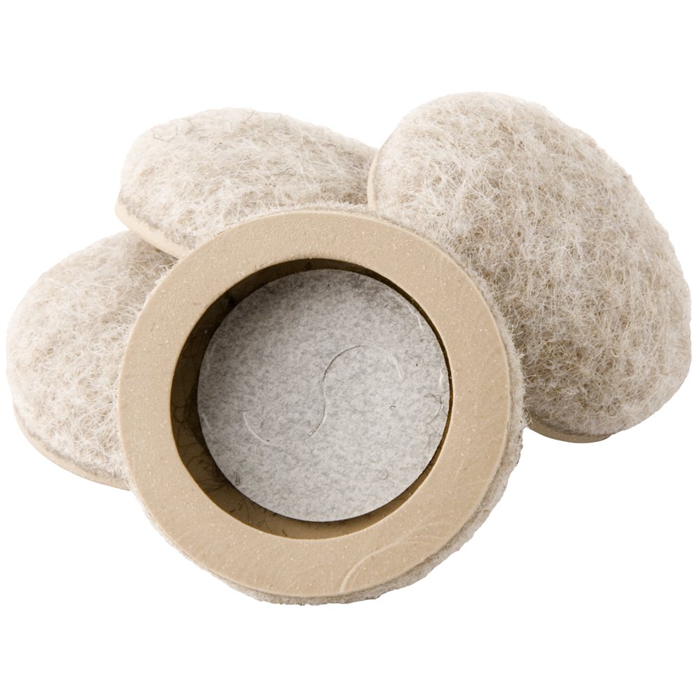 Photo 1 of Super Sliders 1.25 Inch Round Felt Self-Stick Furniture Sliders for Hardwood Floors and Surfaces, Formed Secure Grip for More Protection and Longer Wear (4 Pack, Beige)