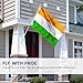 Anley Fly Breeze 3x5 Foot India Flag - Vivid Color and UV Fade Resistant - Canvas Header and Double Stitched - Indian National Flags Polyester with Brass Grommets 3 X 5 Ft