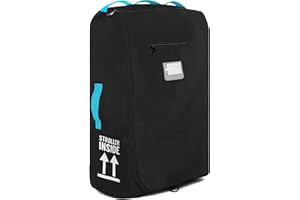 AMWBSR Padded Stroller Travel Bag Compatible with UPPAbaby Vista, Vista V2, Cruz & Cruz V2 Waterproof Gate Check Stroller Bag with Exposed Wheels for Standard Stroller, Durable Stroller Storage Bag