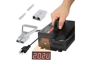 DUOYI 24V Battery Charger 20A 24V Forklift Battery Charger,Fully-Auto Forklift Charger 24 Volt Battery Charger,with 7 Charging Protections 24 Volt Charger,24V Charger For 100-200AH Lead Acid Battery Charger