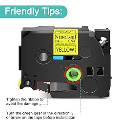 NineLeaf 2 Pack Compatible for Brother P-touch