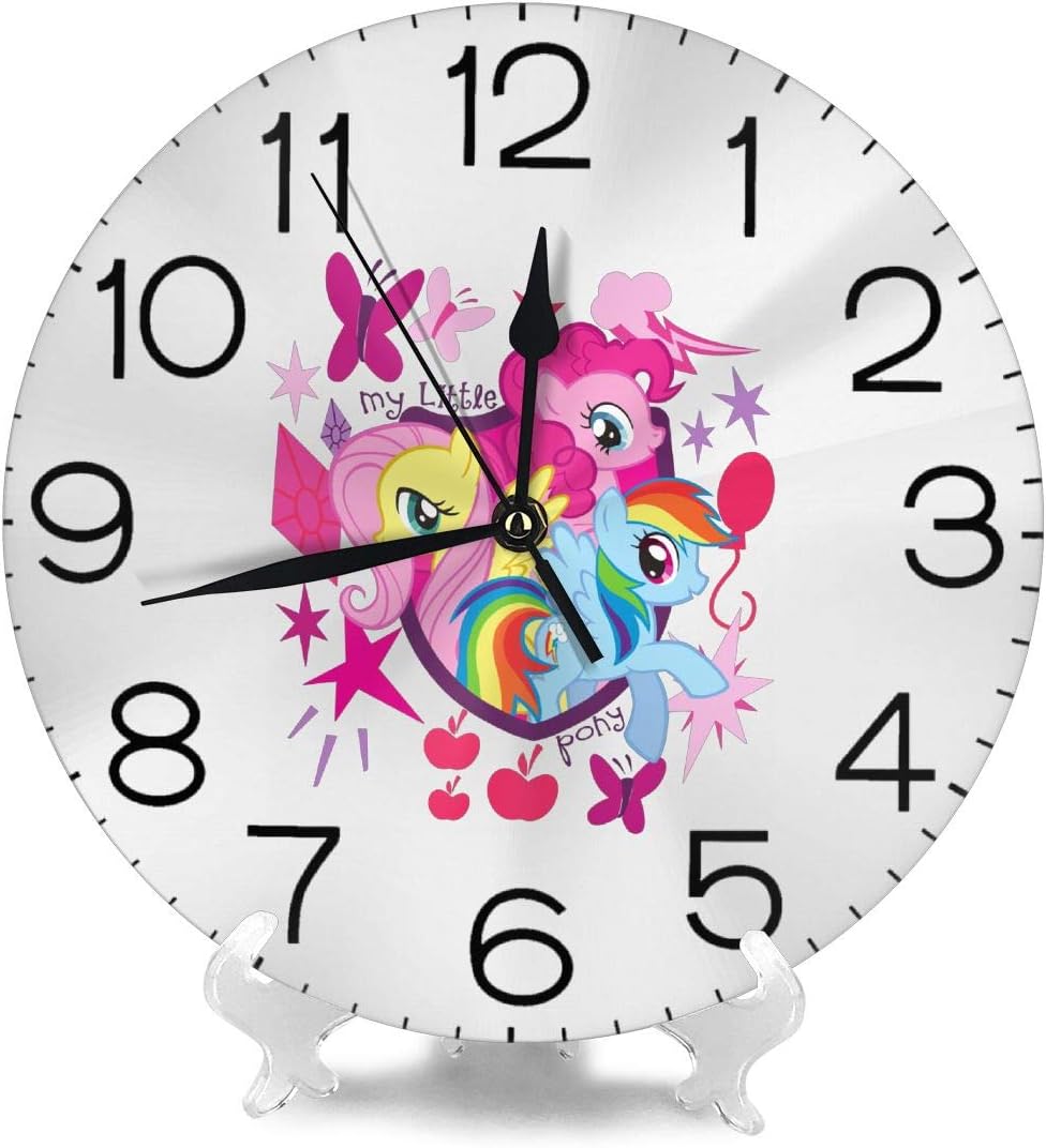 Amazon Co Jp ユニセックス マイリトルポニー 壁掛け時計 シンプル デザイン 静音 非カチカチ音 円型 直径25 Cm 家の装飾 現代の壁掛け時計 ホーム キッチン