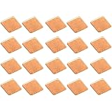 Easycargo 20pcs Heatsink Copper Pad Shims 15x15mm+ 3M 8810 pre Applied Thermal Conductive Adhesive Tape on Heat Sink for Cool