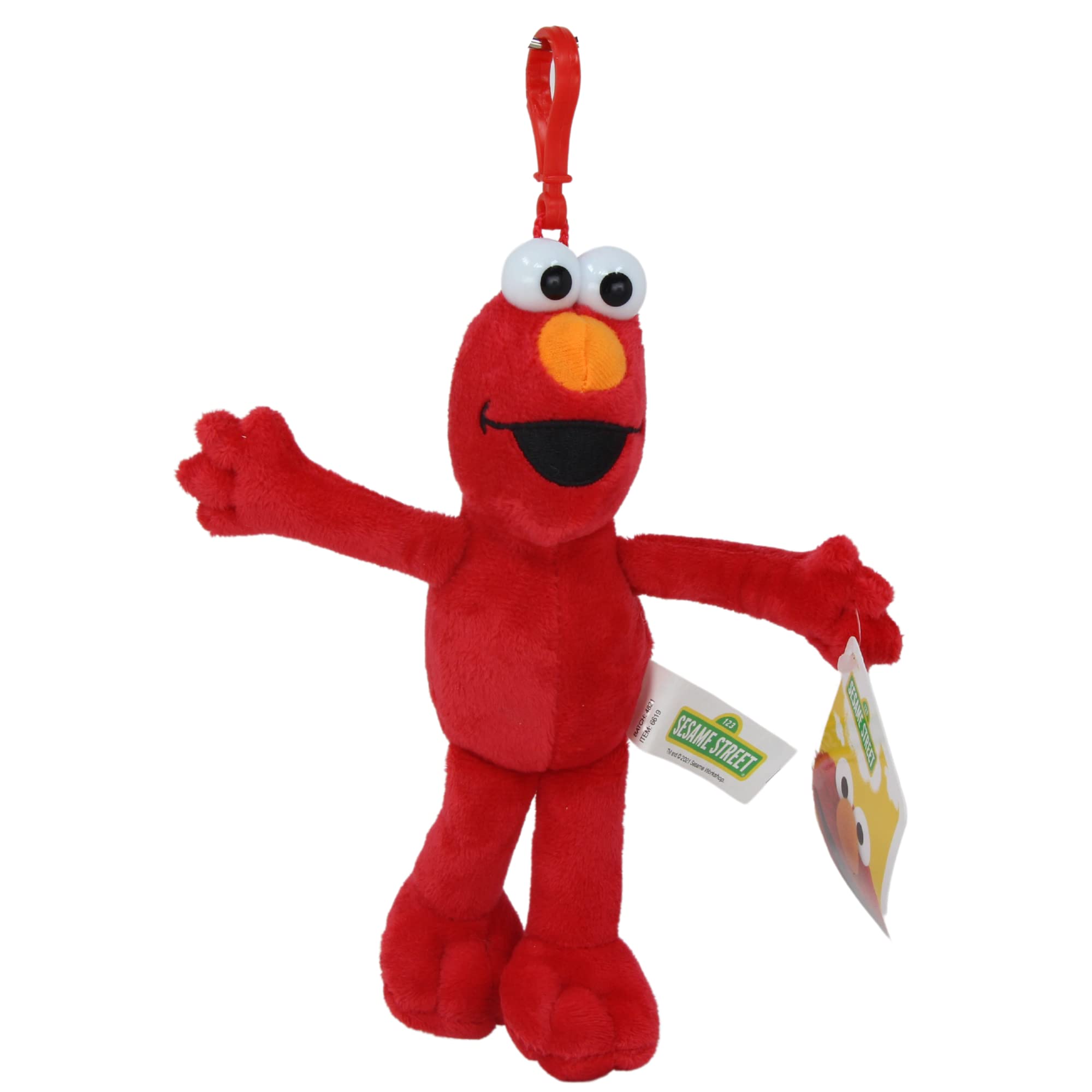 Sesame Street - Super Soft Gift Quality Plush Bag Clip/Key Clip 6619 - (8" 20cm Elmo)