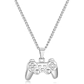 Medsor Game Controller Necklace Punk Hiphop Controller Necklace | Stainless Steel Chain Pendant,Jewelry suitable for both men and women